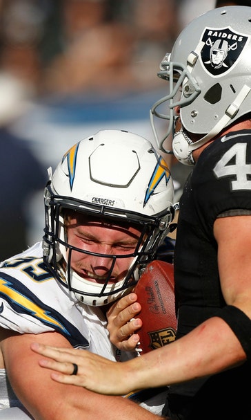 Bosa's 2 sacks in debut provide positive in Chargers loss